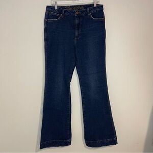 Wrangler Women's Dark Blue High Rise Flare Jeans 32X34